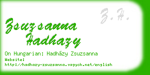 zsuzsanna hadhazy business card
