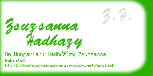 zsuzsanna hadhazy business card